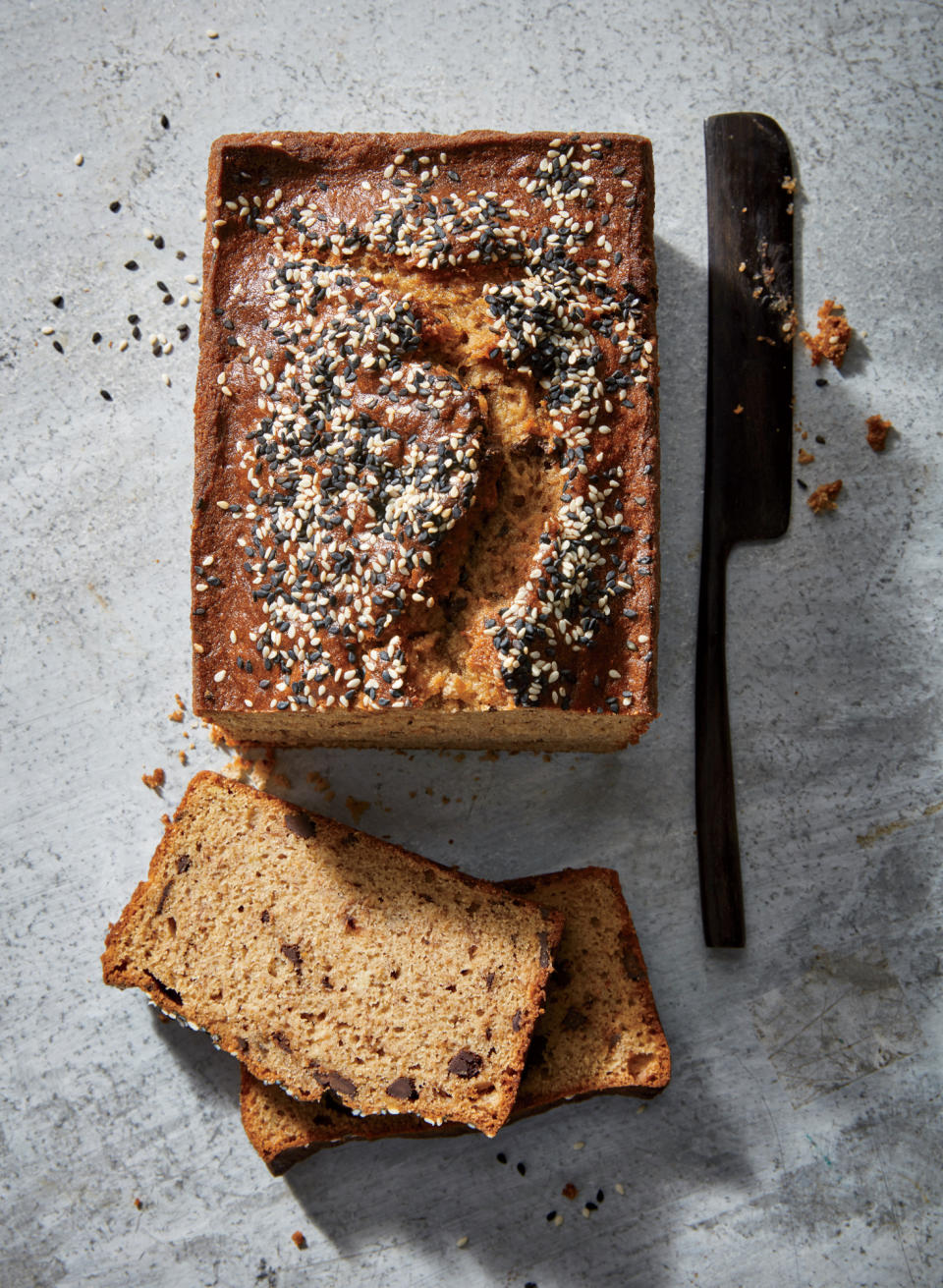 Chocolate-Tahini Banana Bread