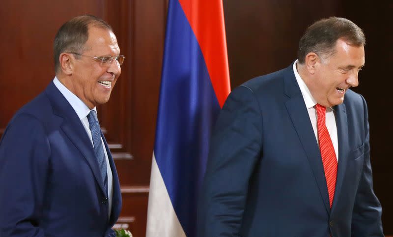 FILE PHOTO: Russia's Foreign Minister Sergei Lavrov visits Banja Luka