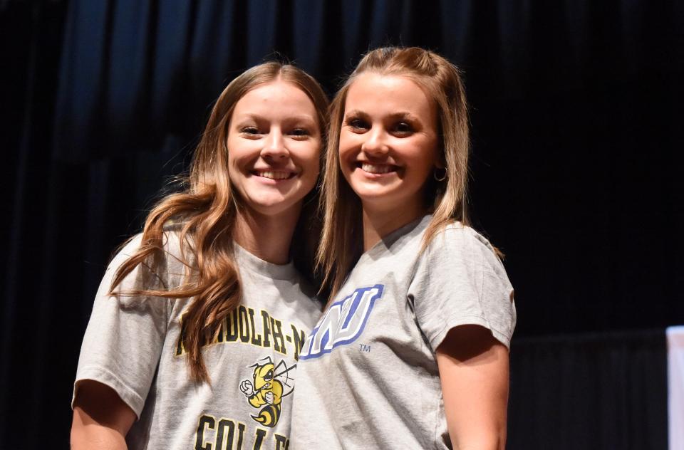Bailey Talley and Caroline Alger, Buffalo Gap seniors, announced their college choices Friday, May 10, at the school.