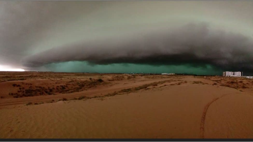 Teacher Matt Weir captured the sky just before the storm erupted