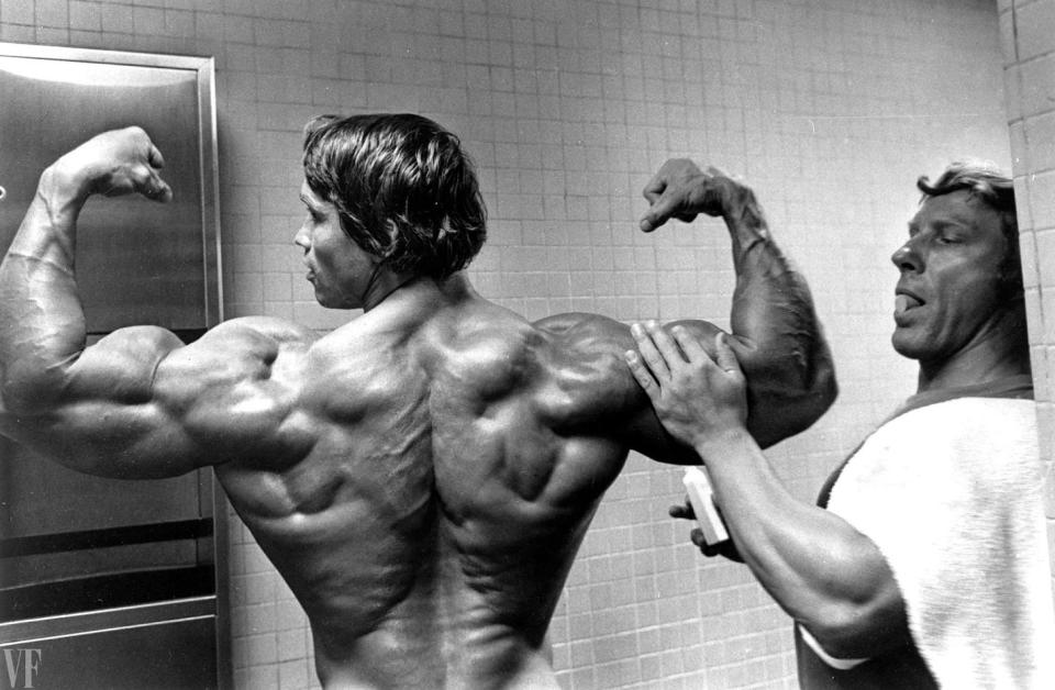 Arnold Schwarzenegger en <i>Pumping Iron.</i>