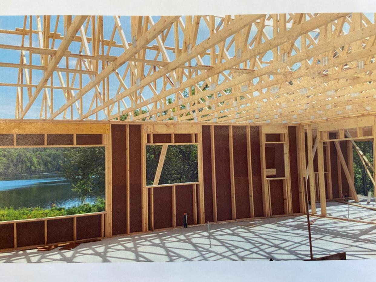 Daniel Moore was a subcontractor tasked with constructing the framing for a house in Jewetts Mills, near Fredericton. On July 5, 2021, he fell from one of the ceiling trusses and hit his head. (Submitted by presiding coroner Sarah Barnett - image credit)