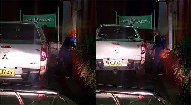 A woman was spotted in a McDonalds drive through in Eagle Vale. Photo: Facebook