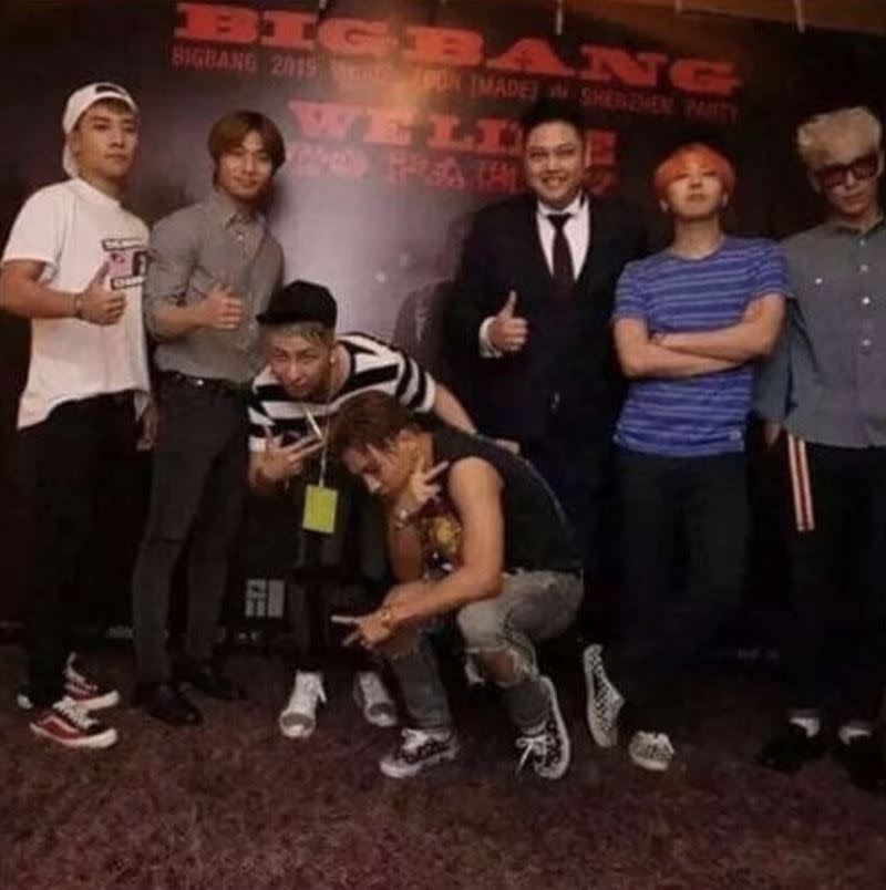 BIGBANG在2015年舉辦完會後的After Party照片被流出。（圖／翻攝自韓網）