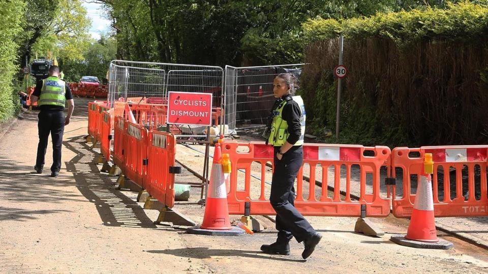 Police in the area of Hempstead Lane, Potten End, Hertfordshire