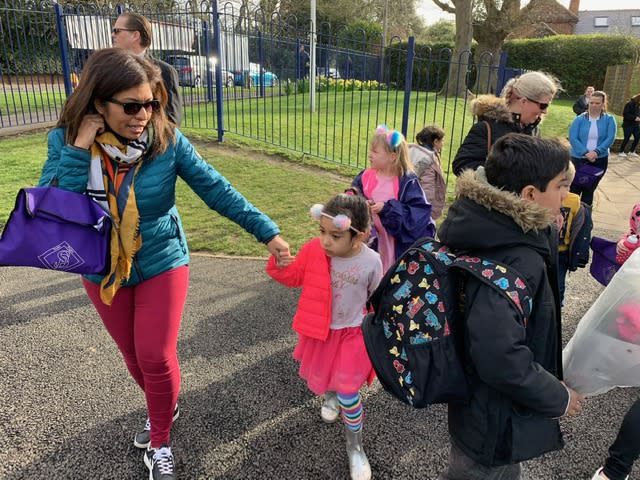 Primary pupils wear rainbows to signify hope beyong coronavirus