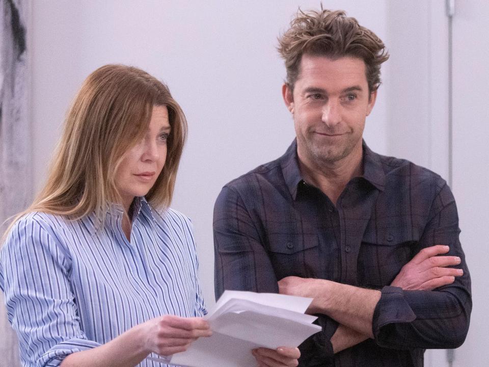 Ellen Pompeo and Scott Speedman on "Grey's Anatomy"