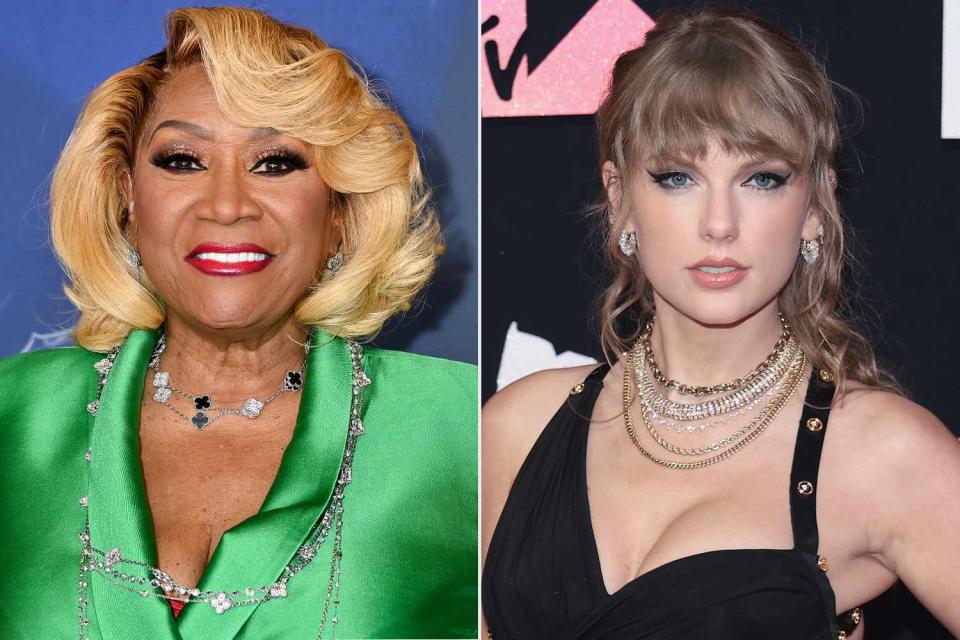 <p>Tammie Arroyo/Variety via Getty; Dimitrios Kambouris/Getty</p> Patti LaBelle and Taylor Swift