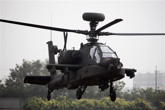 AH-64E阿帕契攻擊直升機。（圖／慶籌會提供）