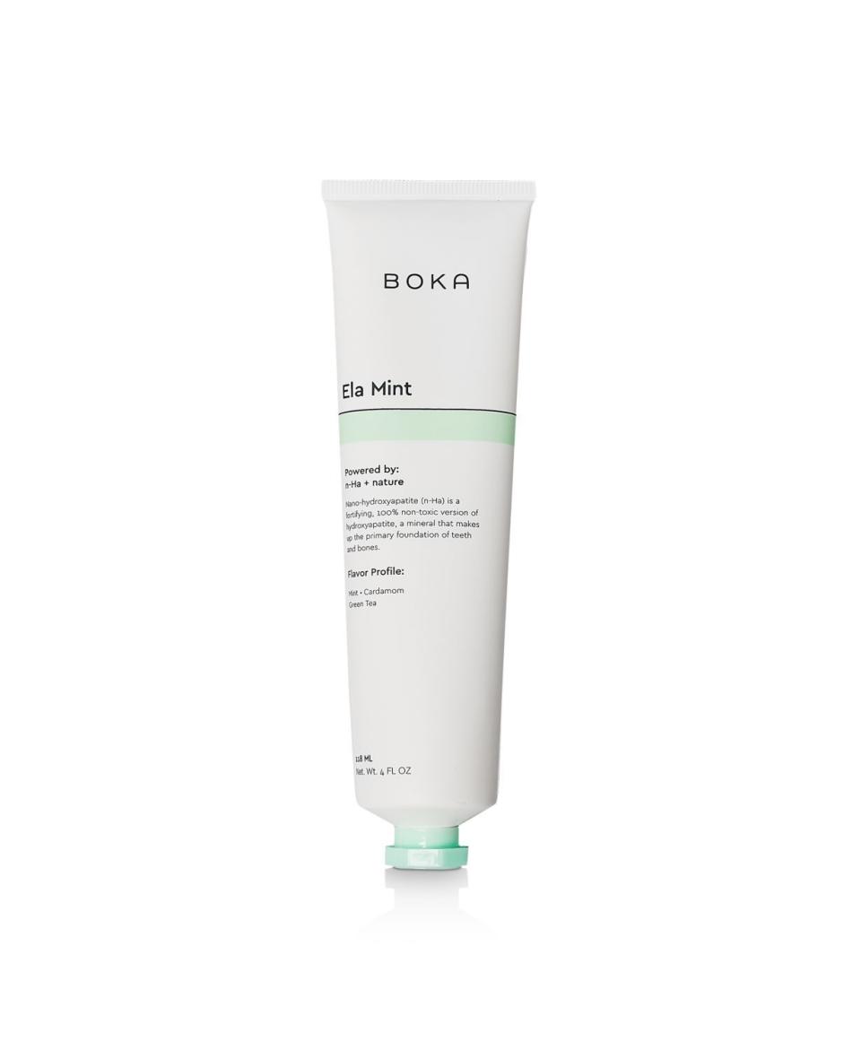 <p><strong>Boka</strong></p><p>amazon.com</p><p><strong>$11.99</strong></p><p>We're betting you've probably heard of most of the streamlined ingredients that make up this coveted, mineral toothpaste: water, glycerin, hydrated silica, peppermint oil, spearmint oil, wintergreen oil, green tea leaf extract, cucumber fruit extract, and menthol.</p>