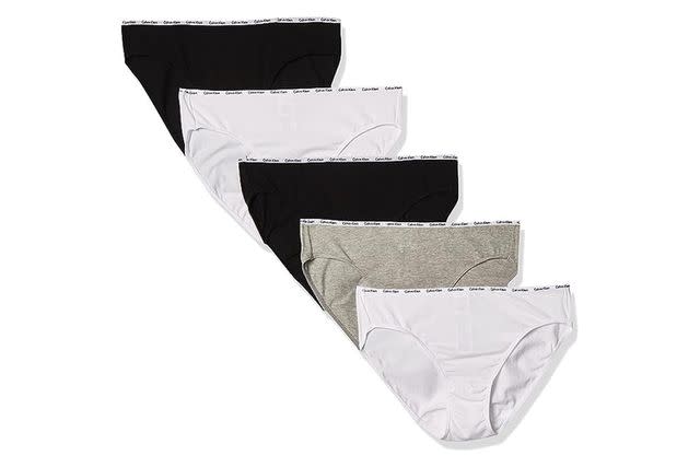 Buy Calvin Klein Women's 5 Pack Cotton Stretch Logo Bikini Briefs