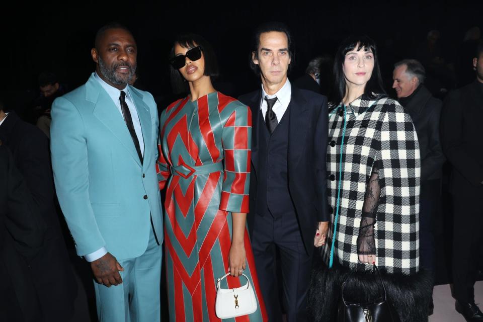 Idris Elba, Sabrina Dhowre, Nick Cave and Susie Cave at Gucci (Getty Images for Gucci)