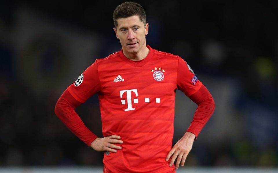 Bayern Munich's Robert Lewandowski during the UEFA Champions League round of 16 first leg match between Chelsea FC and FC Bayern Muenchen at Stamford Bridge on February 25, 2020 in London, United Kingdom - Getty Images