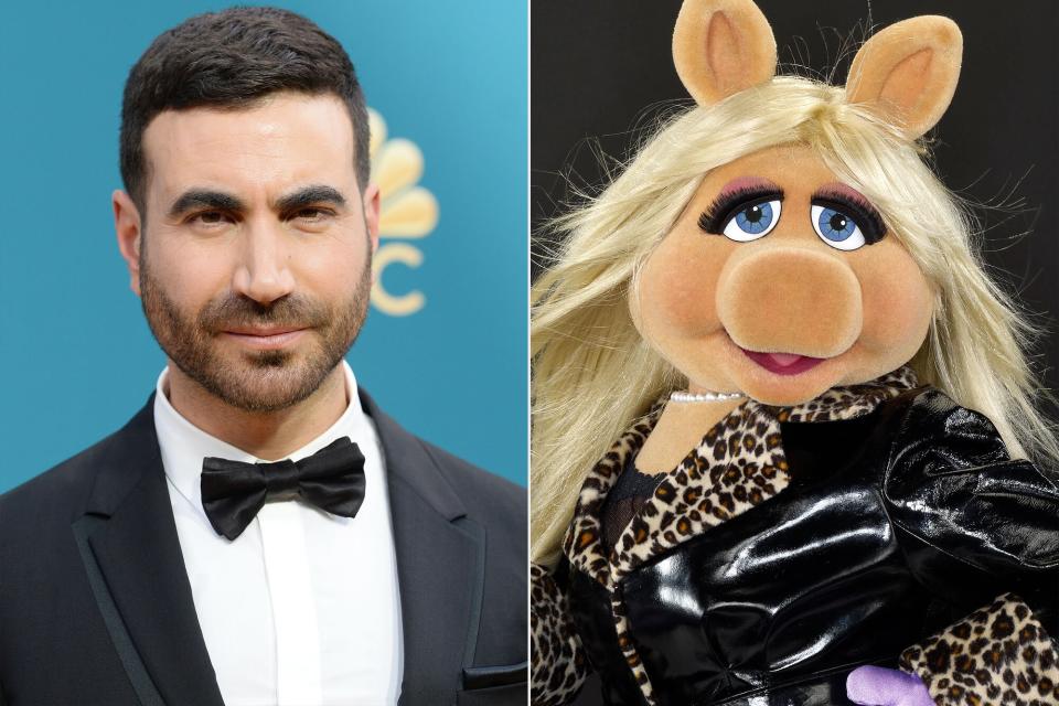 Brett Goldstein at the 74th Primetime Emmy Awards held at Microsoft Theater on September 12, 2022 in Los Angeles, California. ; THE MUPPETS - Walt Disney Television via Getty Images's "The Muppets" stars Miss Piggy