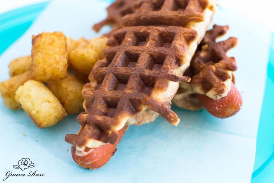 Waffle Iron Hot Dogs