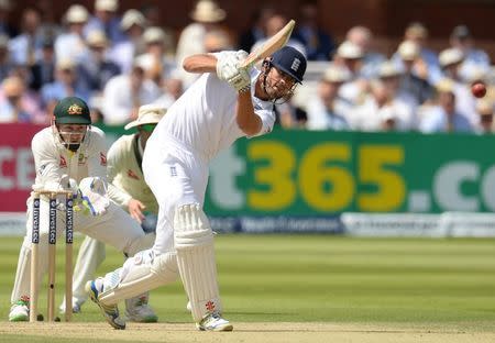 Cricket - England v Australia - Investec Ashes Test Series Second Test - Lord’s - 18/7/15 England's Alastair Cook hits a four Reuters / Philip Brown Livepic