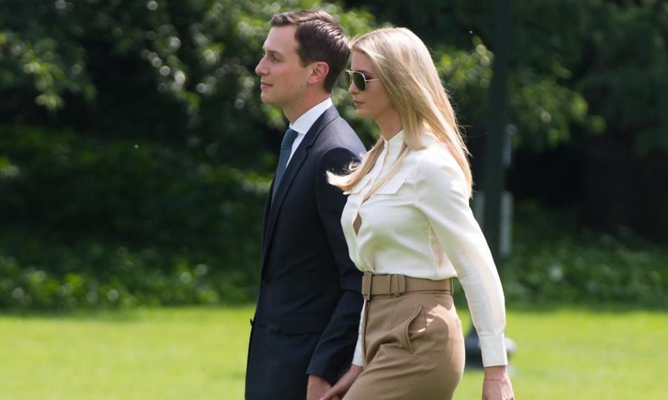 Jared Kushner and Ivanka Trump at the White House in June. 