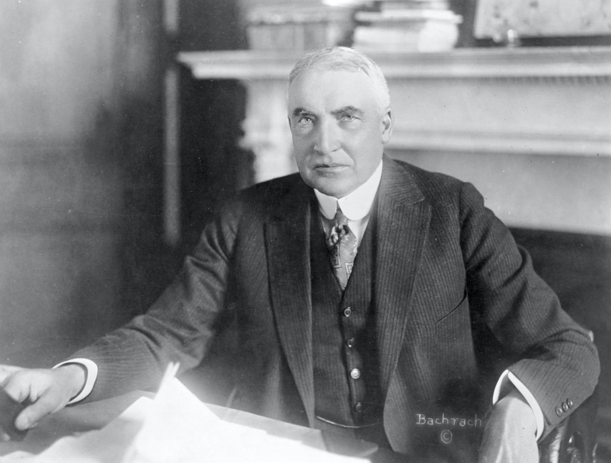 <p>Crédito obligatorio: Foto de Granger / REX (8765061a) Warren G. Harding, C1921. 29 ° presidente de los Estados Unidos. Fotografiado, C1921. Warren G. Harding, C1921.</p> (Rex)