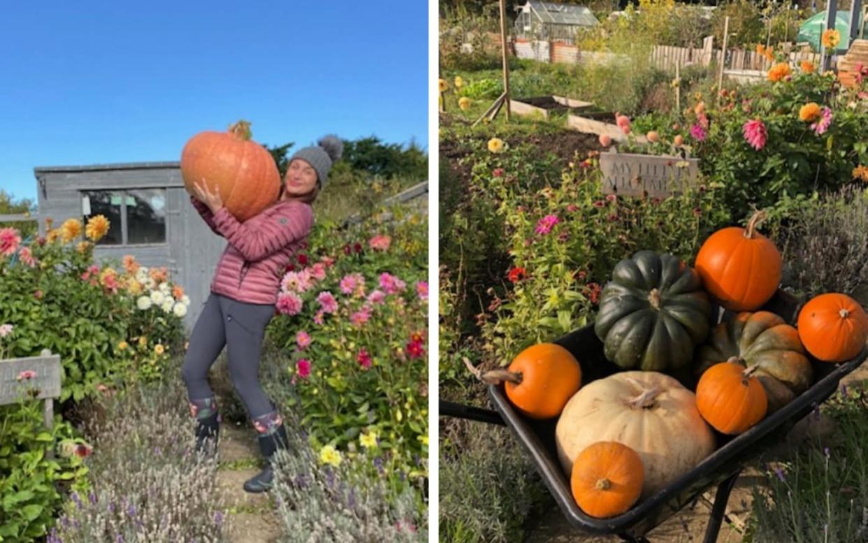 Allotmenteer Kirsty Ward, founder of My Little Allotment, has cleared mastered the art of squash growing