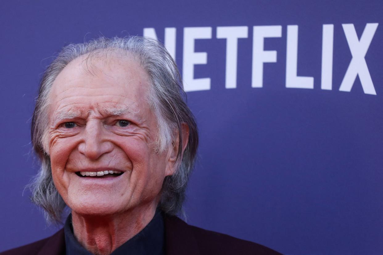 British actor David Bradley poses on the red carpet on arrival to attend the World Premiere of 