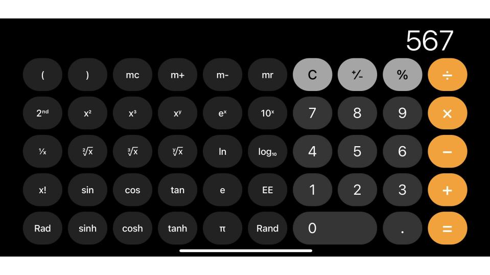 iPhone calculator