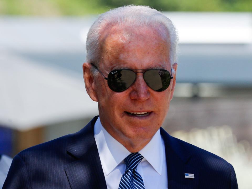 joe biden during the G7 summit in june 2021