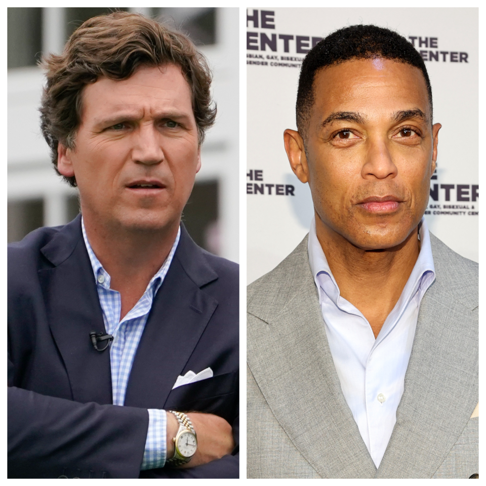 Tucker Carlson (left) has "parted ways" with Fox News. Don Lemon (right) was fired – or not fired, depending who you ask – from CNN.
