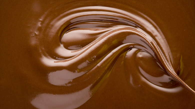 Melted chocolate as background