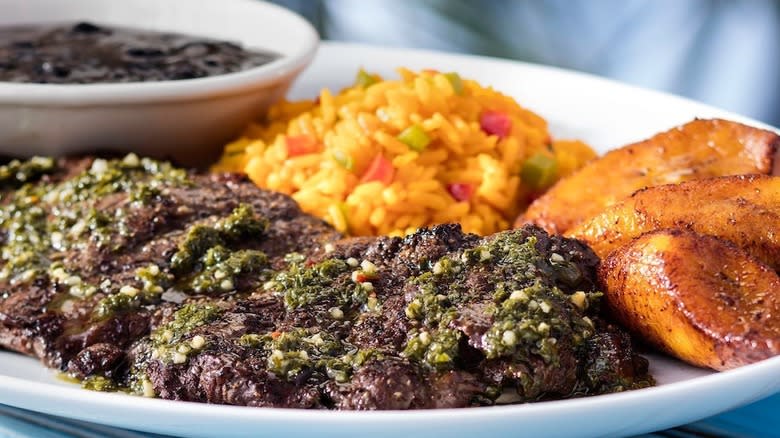 Steak with Chimichurri at Bahama Breeze