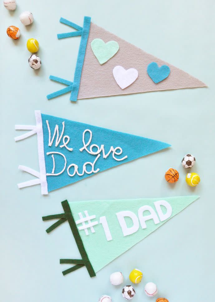 fathers day felt pennants