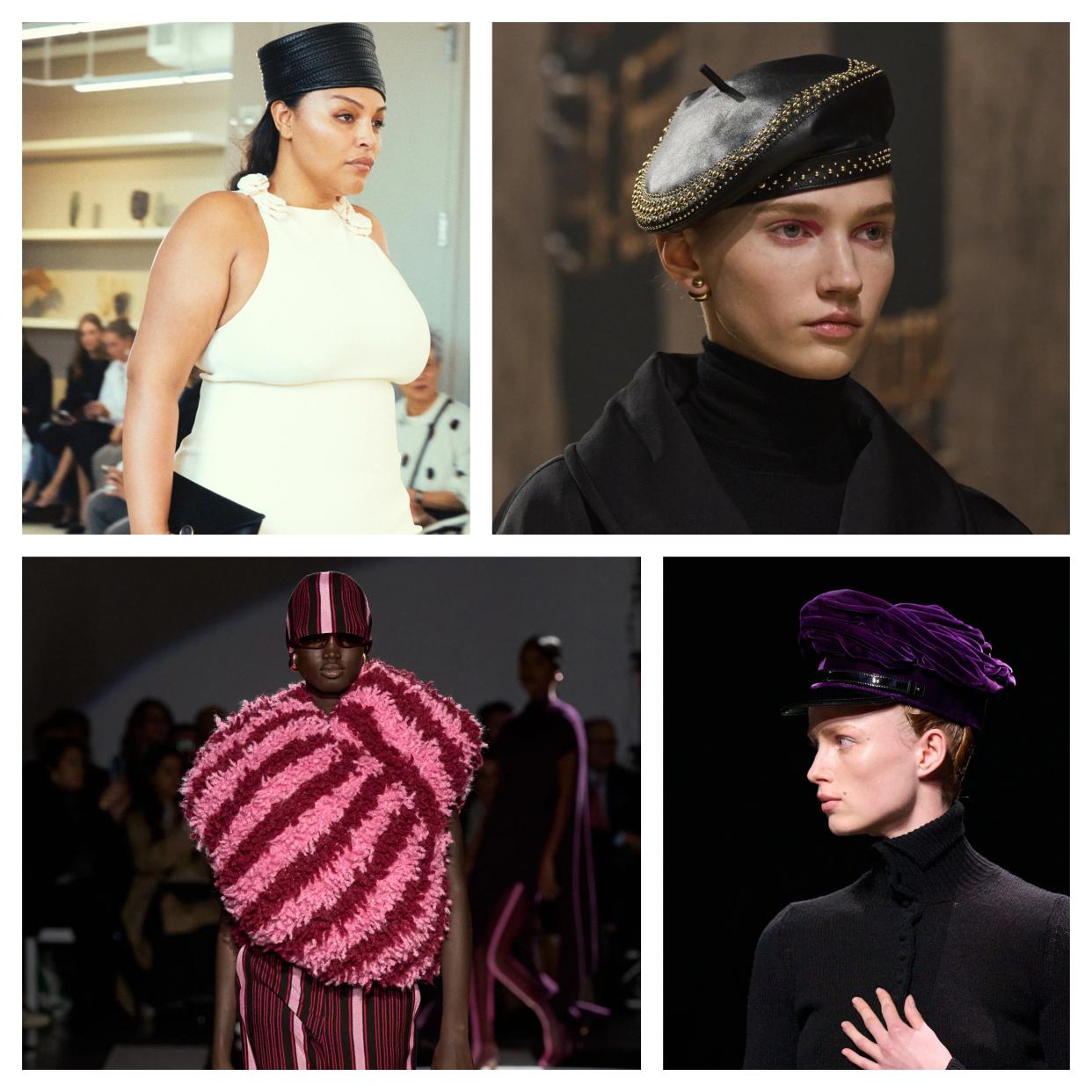  Hats from the fall winter runways 2024. 
