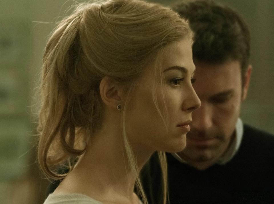 Rosamund Pike starred as Amy Dunne, whose mysterious disappearance turns her husband (Ben Affleck) into a possible murder suspect, in "Gone Girl."