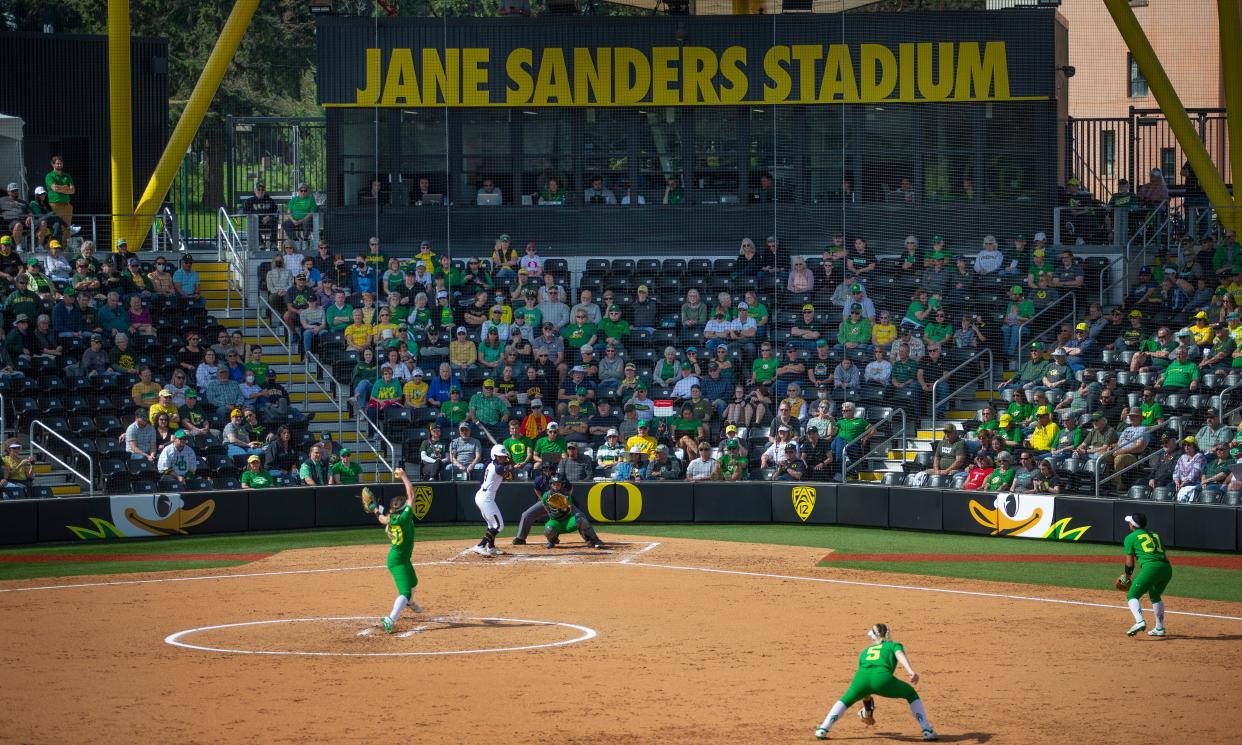 The Oregon softball team is home for the first time this season when it hosts the Jane Sanders Classic tournament at Jane Sanders Stadium Thursday-Saturday.