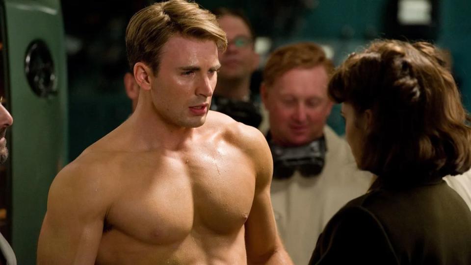 Is captain America a virgin She-Hulk post credits scene answers question, Steve Rogers shirtless