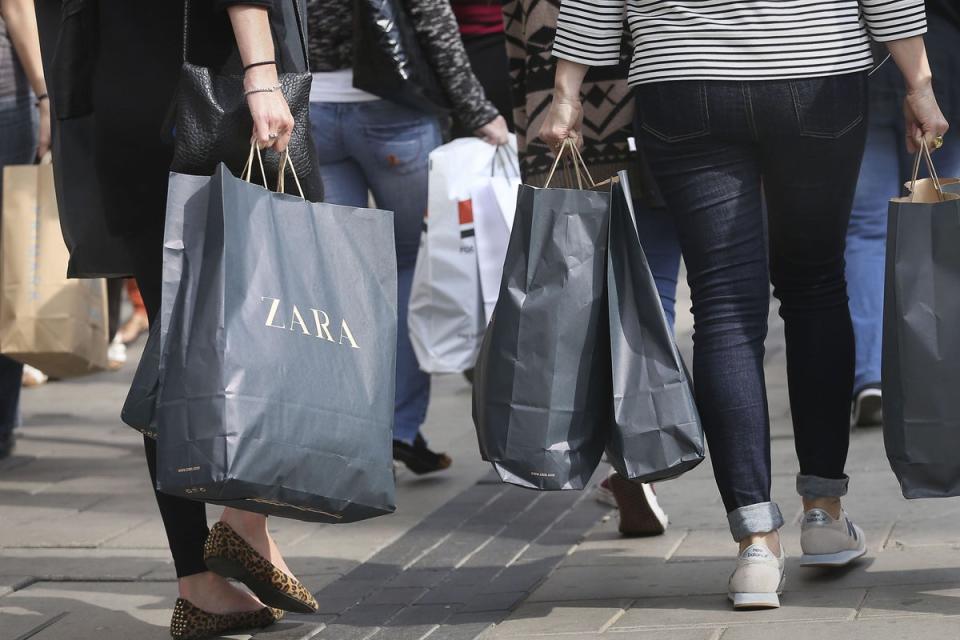 Shoppers are steering clear of the high street as cost of living crisis grips (PA) (PA Wire)