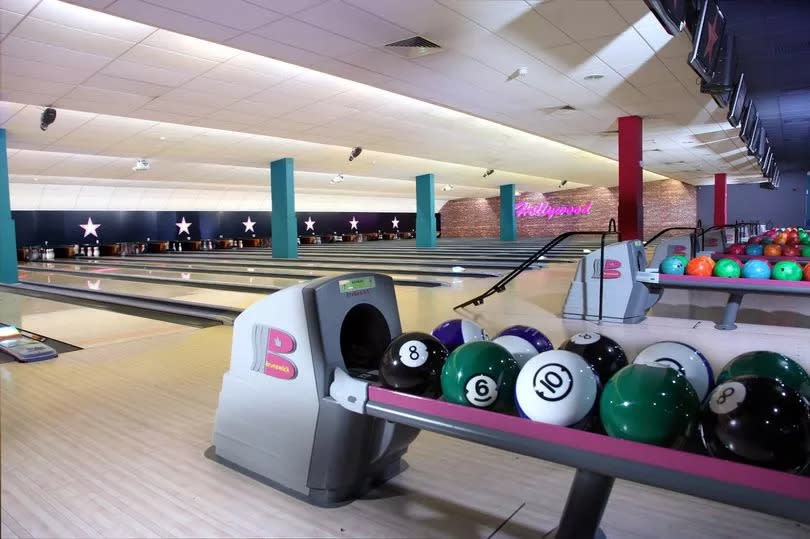 A bowling alley