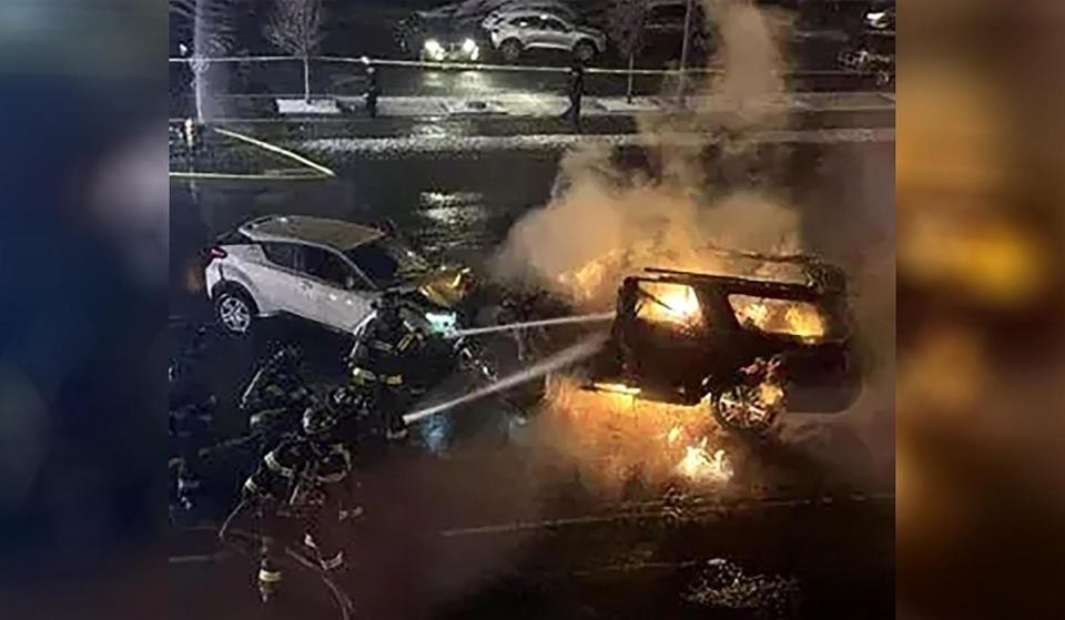 PHOTO: Two people were killed and five people injured in a car crash outside the Kodak Center in Rochester, NY, Jan. 1, 2023. (Lorne Mauldin)