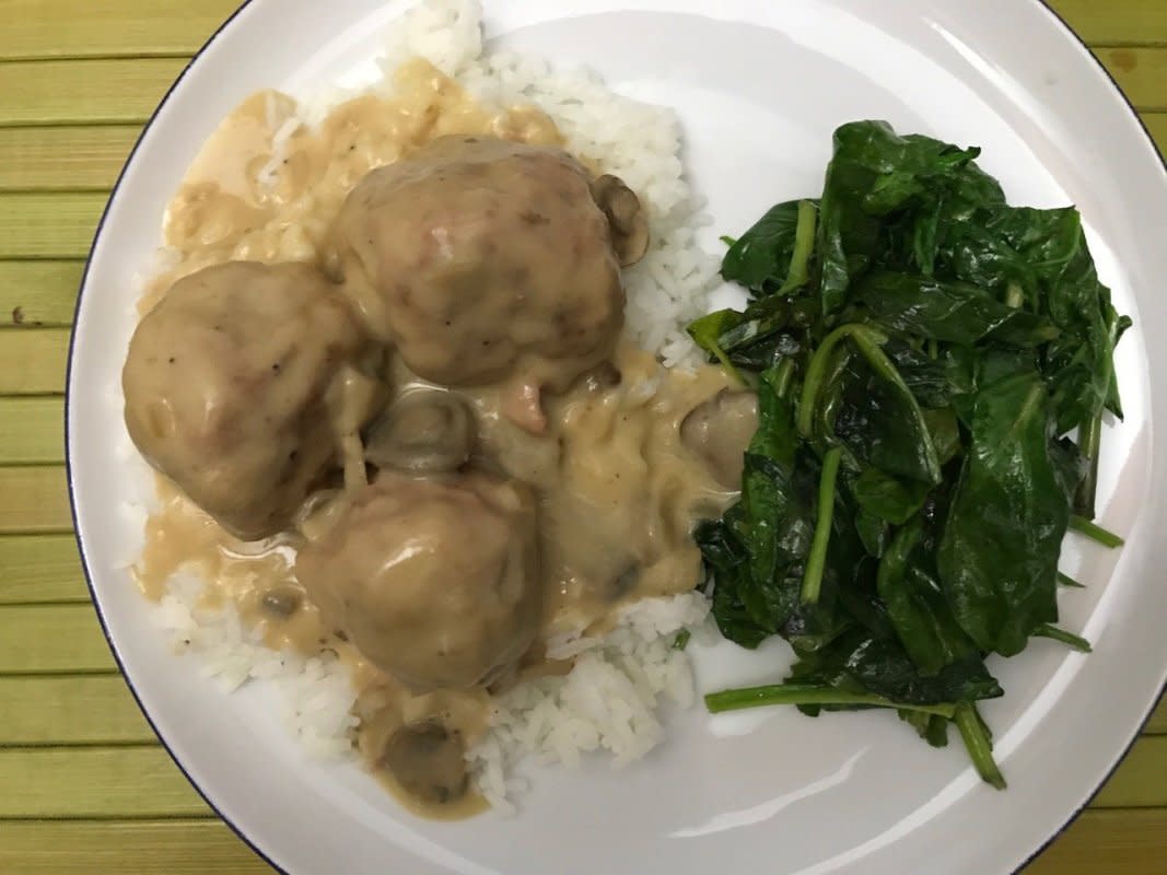 <p>Ben Rayl</p><p>A fun twist on the classic Salisbury steak supper.</p><p><strong>Get the recipe: <a href="https://parade.com/842252/benrayl/these-rich-and-creamy-meatballs-are-a-cinch-to-make-in-your-slow-cooker/" rel="nofollow noopener" target="_blank" data-ylk="slk:Slow Cooker Salisbury Steak Meatballs;elm:context_link;itc:0;sec:content-canvas" class="link rapid-noclick-resp">Slow Cooker Salisbury Steak Meatballs</a></strong></p>