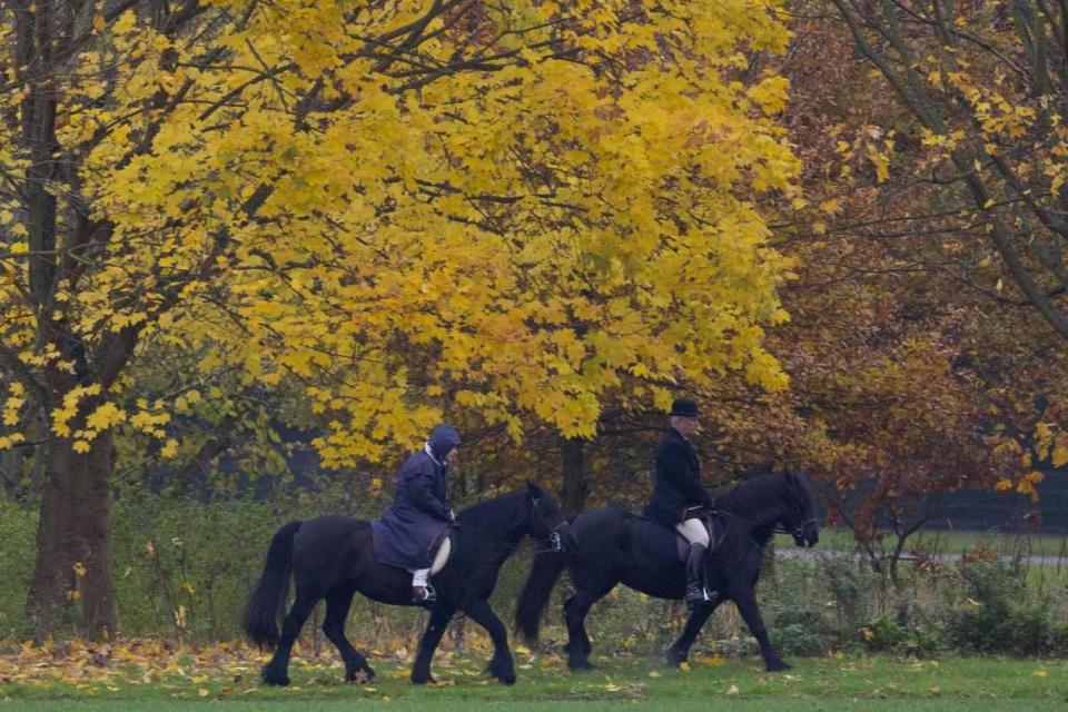 The Queen rode with Head Groom Terry Pendry (Rex Features)