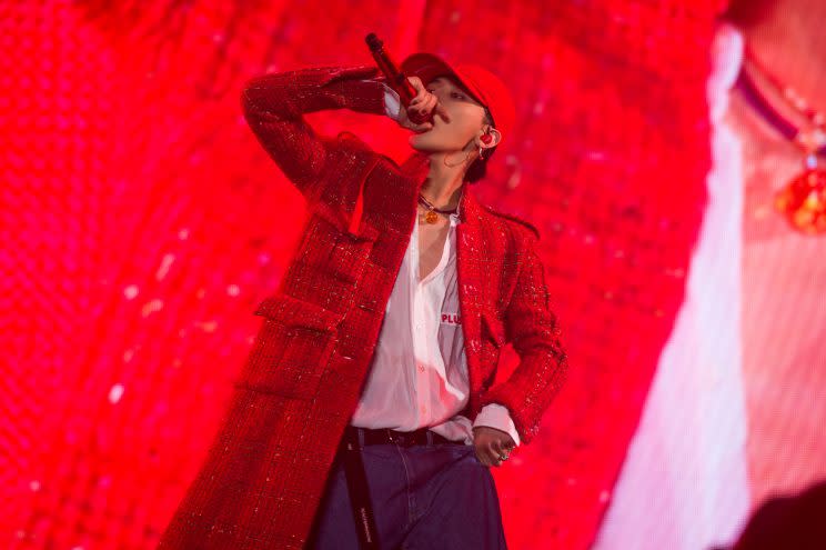 G-Dragon at his '2017 Concert: Act III, M.O.T.T.E' in Singapore (Photo: IME Group Pte Ltd and Live Nation Korea)