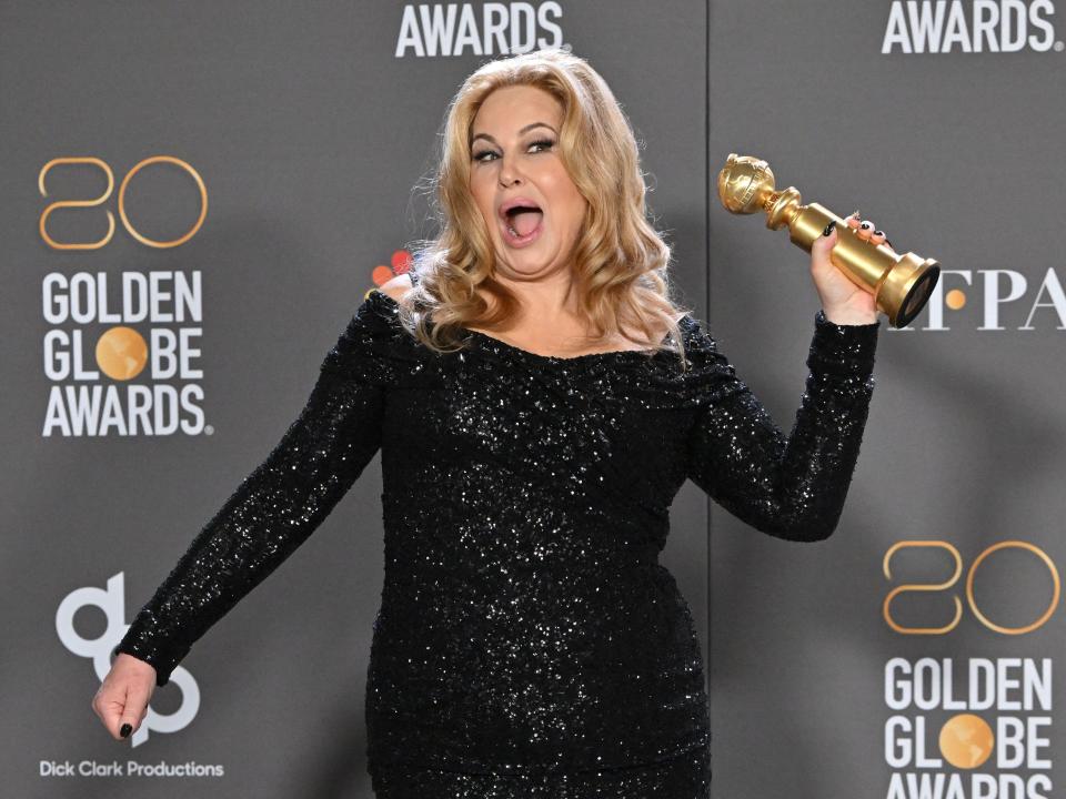 Jennifer Coolidge at the 80th annual Golden Globe Awards.