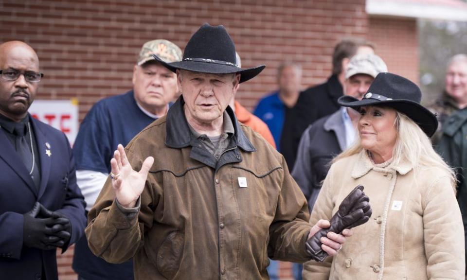 Roy Moore in his cowboy hat before the vote. He lost.