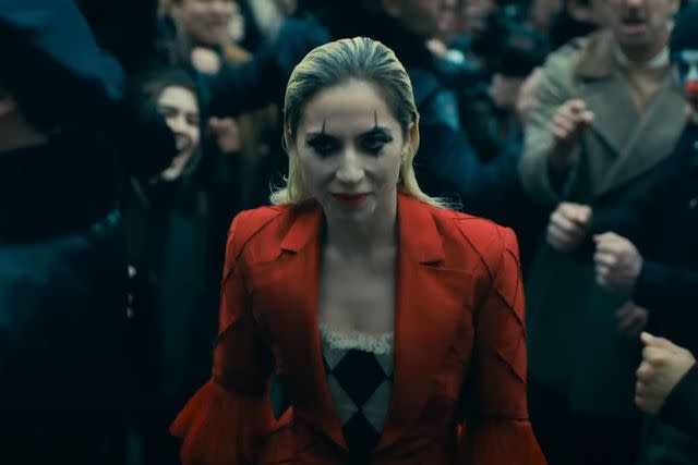 <p>Warner Bros.</p> Lady Gaga as Harley Quinn in 'Joker: Folie à Deux'