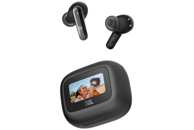 JBL's new earbuds have a case with touchscreen, because we don't