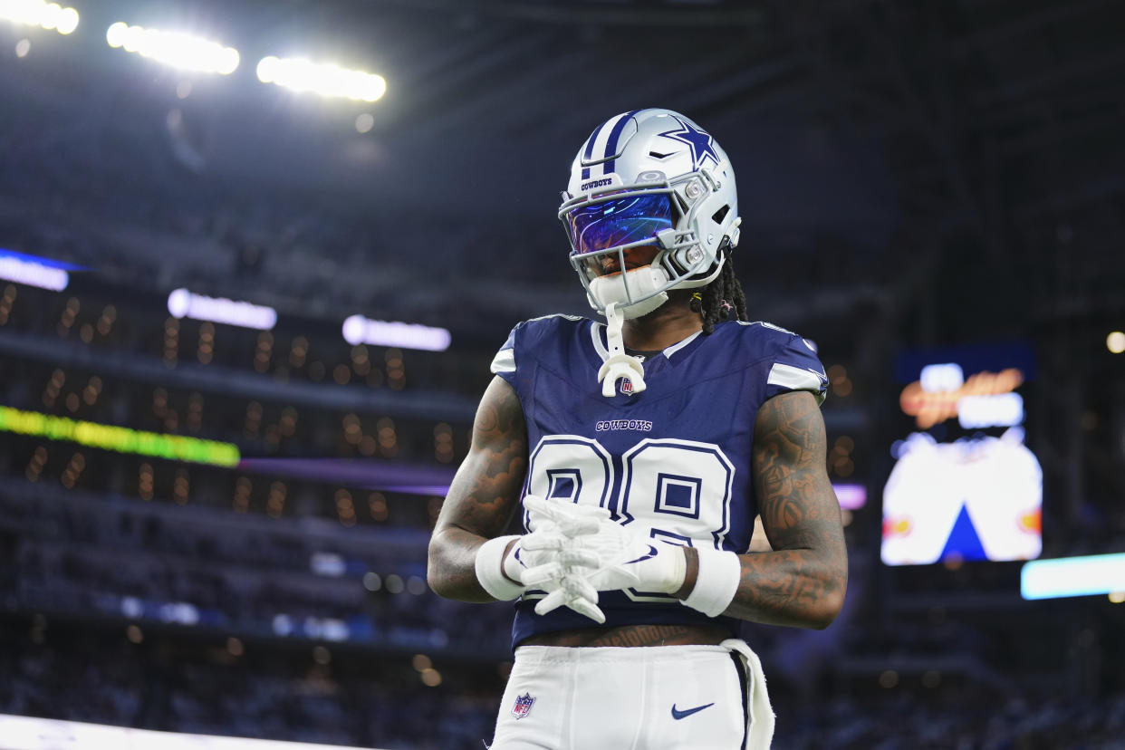 CeeDee Lamb of the Dallas Cowboys hit the longest play of the NFL season on Saturday night. (Photo by Cooper Neill/Getty Images)