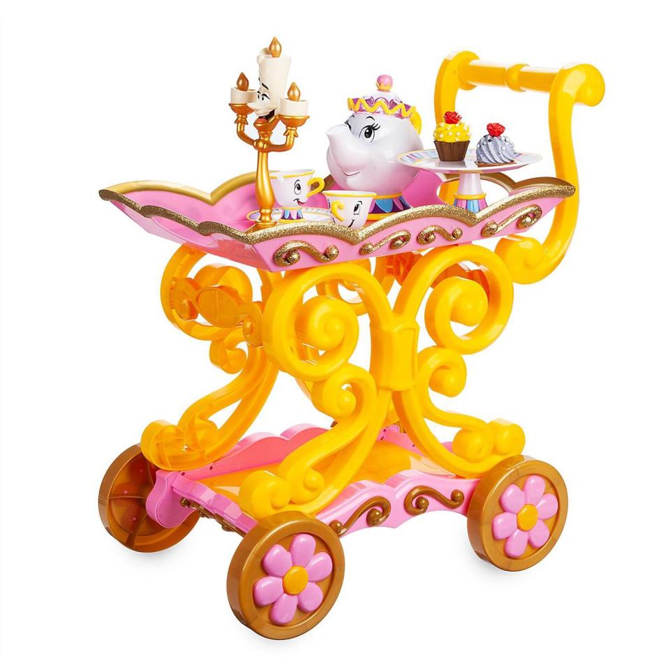 beauty and the beast singing tea cart