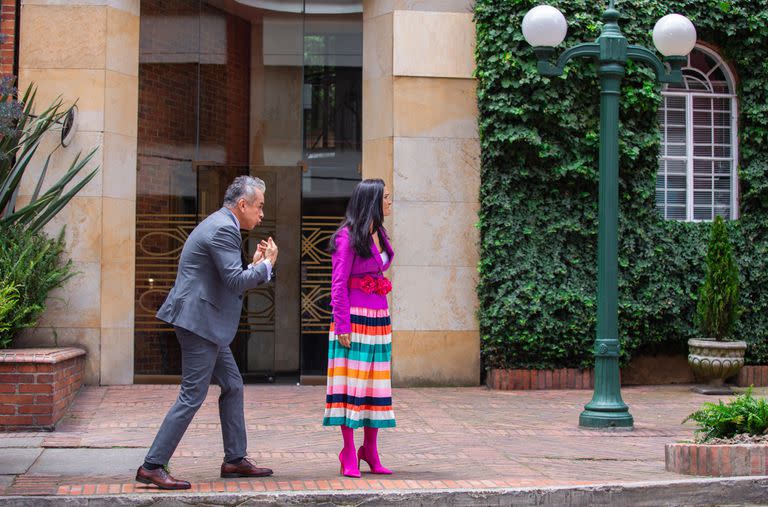 Betty, la fea en pleno rodaje por las calles de Bogotá