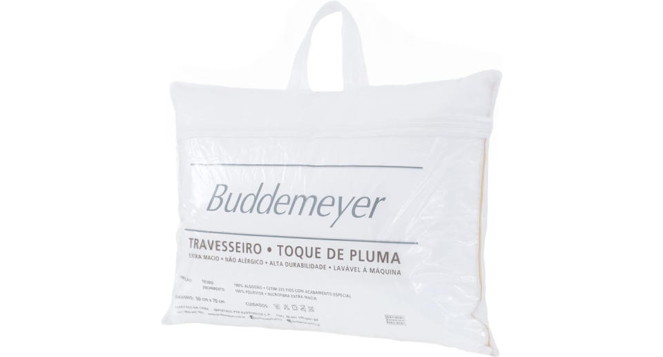 Travesseiro Toque de Pluma, Avulso, 50x70 cm, , Branco, Buddemeyer. Foto: Divulgação/Amazon