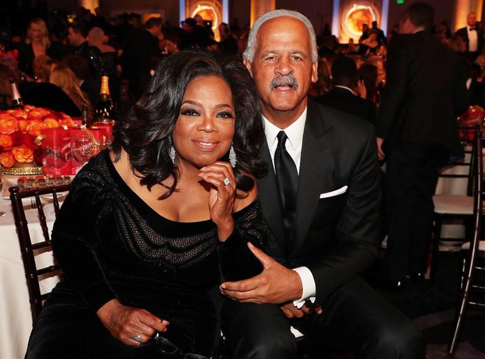 Oprah Winfrey, Stedman Graham, 2018 Golden Globe Awards