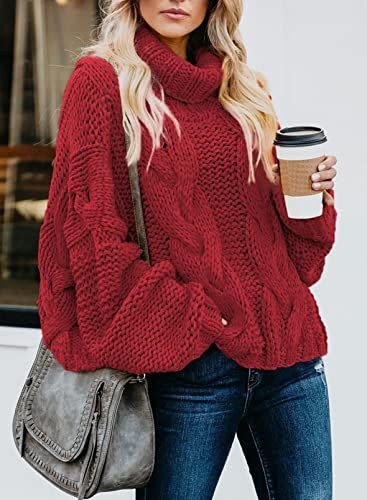 7) Oversized Chunky Knit Pullover Sweater